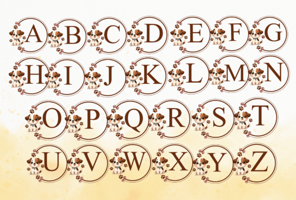 Cute Dog Monogram Font - Preview 1