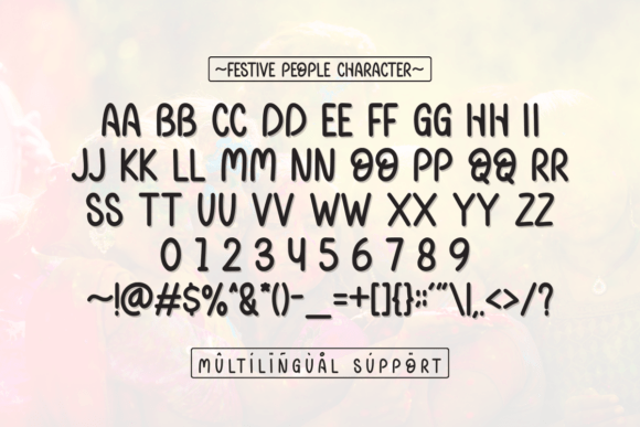 Festive People Font PNG with transparent background - Preview 1