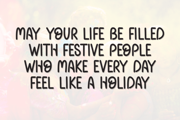 Festive People Font PNG with transparent background - Preview 2
