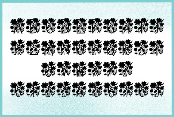 Flower Forest Font PNG with transparent background - Preview 5