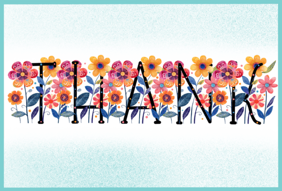 Flower Forest Font PNG with transparent background - Preview 6