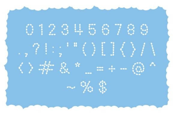 Fluff Line Font PNG with transparent background - Preview 2