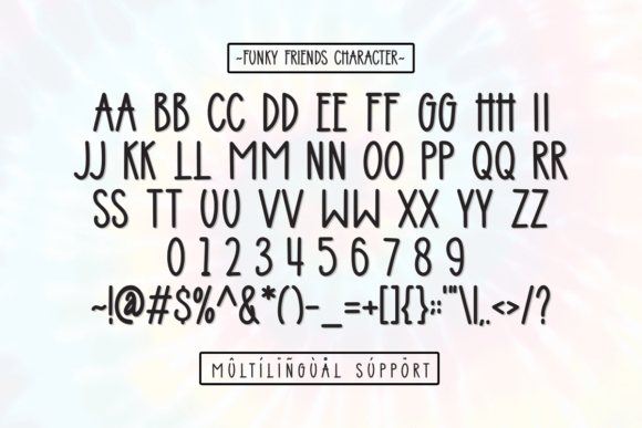 Funky Friends Font PNG with transparent background - Preview 1