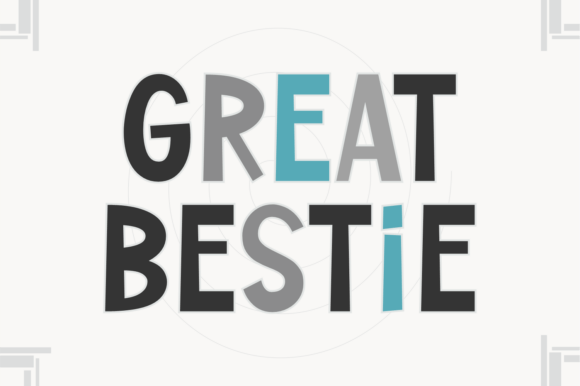 Great Bestie Font PNG with transparent background - Preview 1