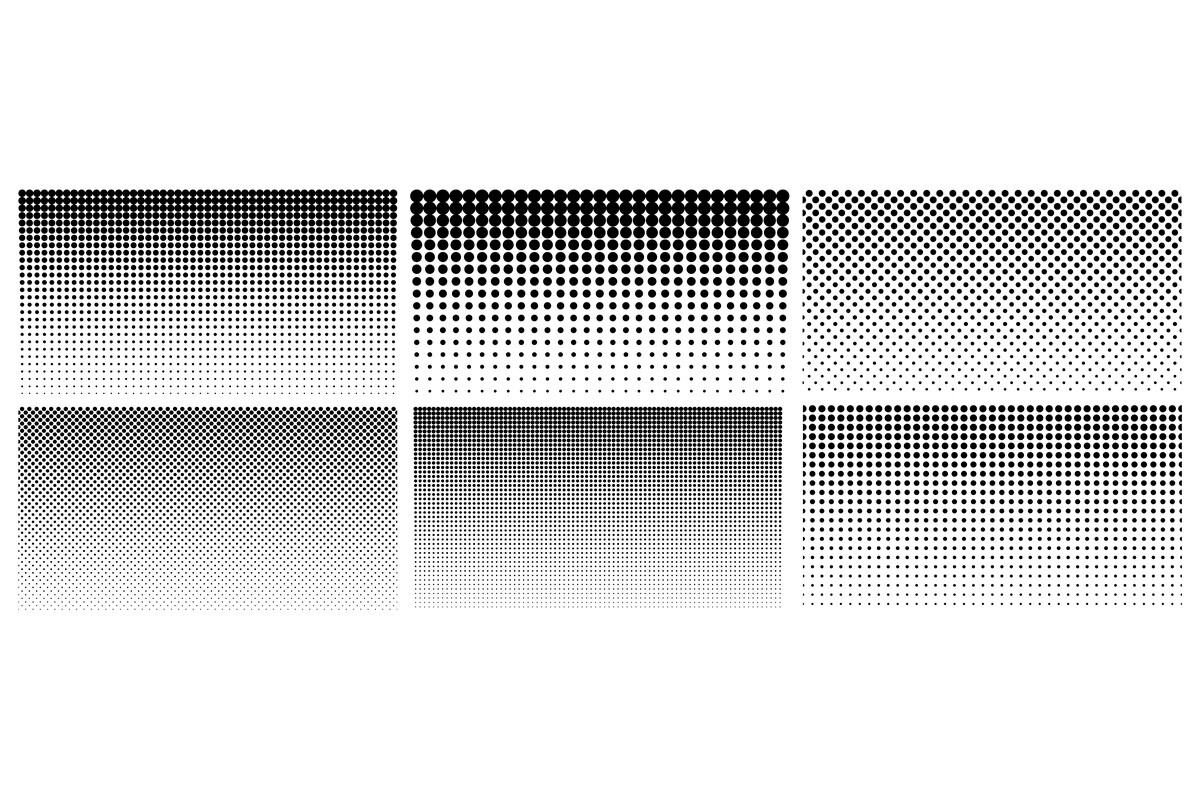 Halftone Gradient. Dotted Gradient,