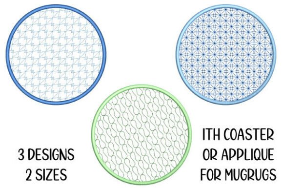ITH Coaster or Appliqué - 3 Designs