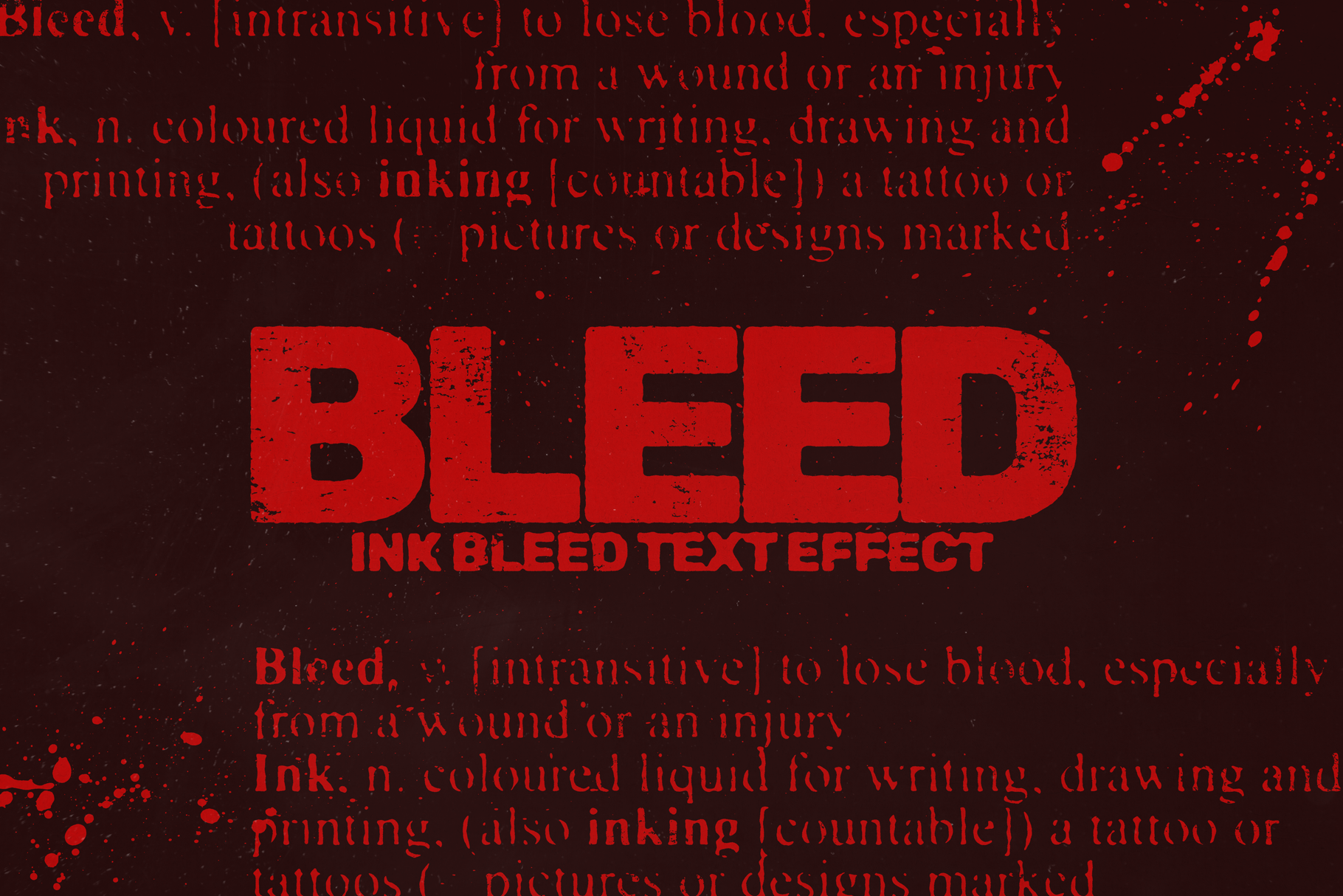 Ink Bleed Text Effect Template Graphic by Mint Pixels · Creative Fabrica