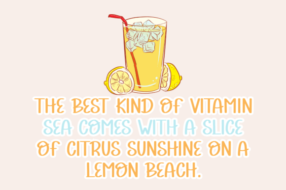 Lemon Beach Font PNG with transparent background - Preview 2
