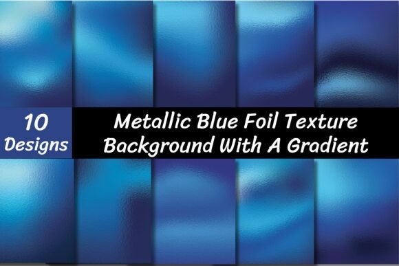 Metallic Blue Foil Texture Background