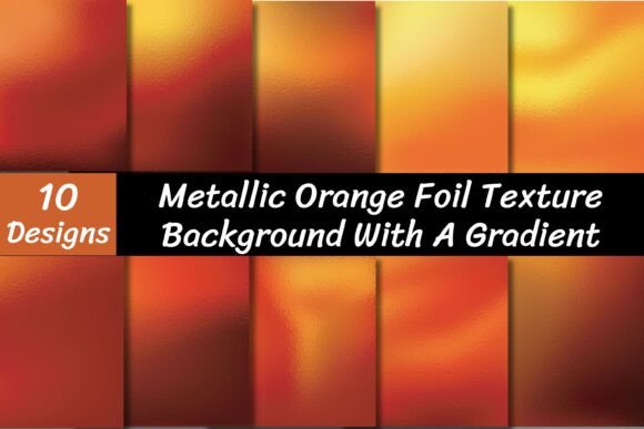 Metallic Orange Foil Texture Vector
