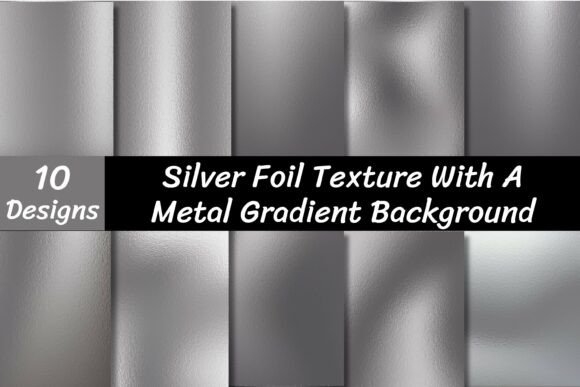Metallic Silver Foil Texture Background