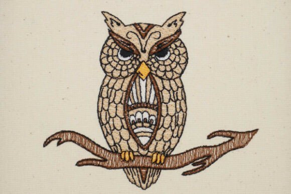 Mystical Owl on a Branch