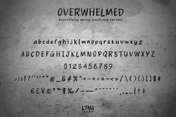 Overwhelmed Font PNG with transparent background - Preview 2