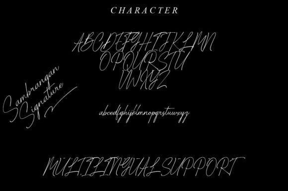 Sabrangan Signature Font PNG with transparent background - Preview 1
