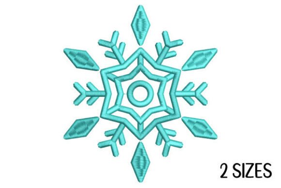 Satin Stitch Snowflake Winter