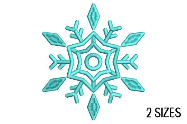 Satin Stitch Snowflake Winter