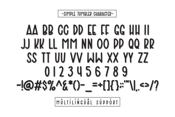 Simple Tumbler Font font preview - 1