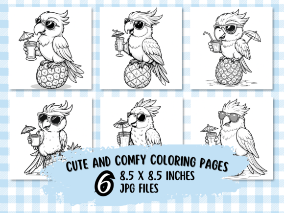 Tropical Macaw Pineapple Coloring Fun