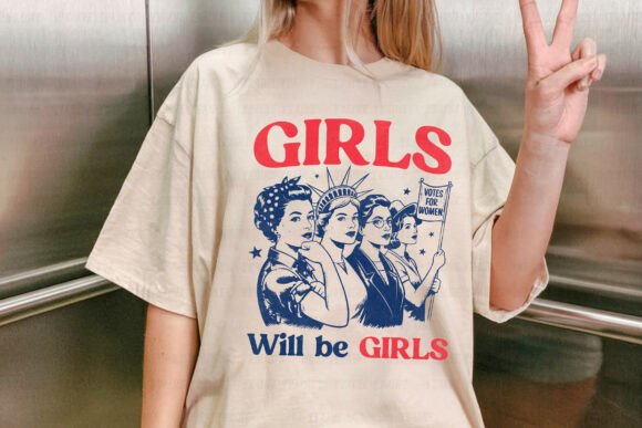 4th of July Girls Will Be Girls PNG Gráfico Diseños de Camisetas Por Yvaine