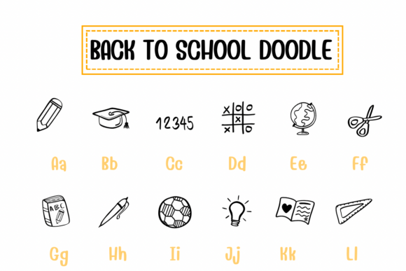 Back to School Doodle Font - Preview 1