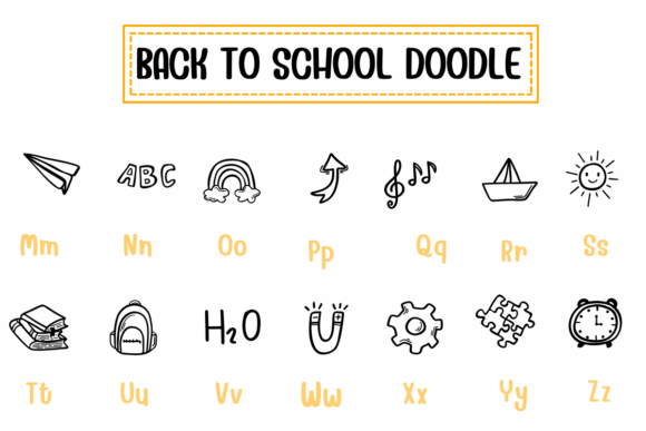 Back to School Doodle Font - Preview 2