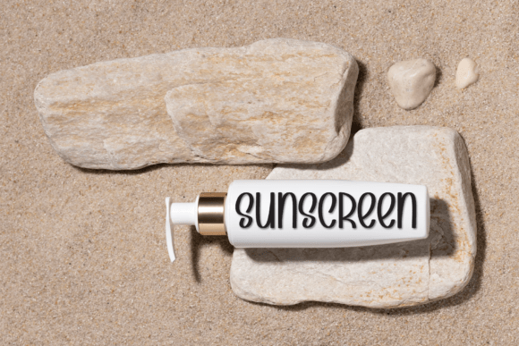 Beach Flowers Font PNG with transparent background - Preview 4