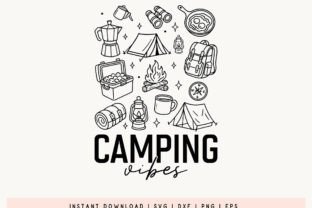 Camping Vibes SVG, DXF, EPS, PNG File Graphic by CraftlabSVG · Creative ...