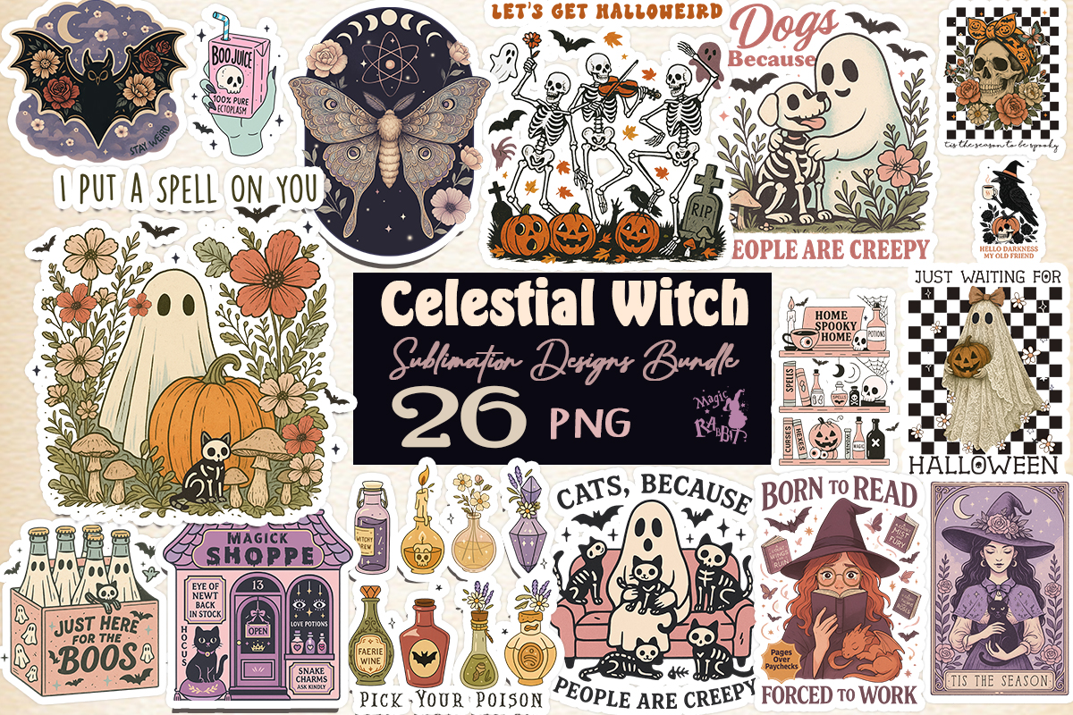Celestial Witch Sublimation Bundle Png Graphic by Magic Rabbit ...