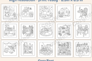 Cozy Corners Bold and Easy Coloring Book Graphic by CozyNest Studio ...