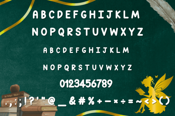 Fancy Book Font PNG with transparent background - Preview 1