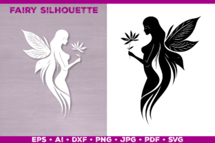 Flower Fairy Silhouette SVG Graphic by julimur · Creative Fabrica