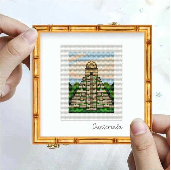 Guatemala Travel Cross Stitch Pattern
