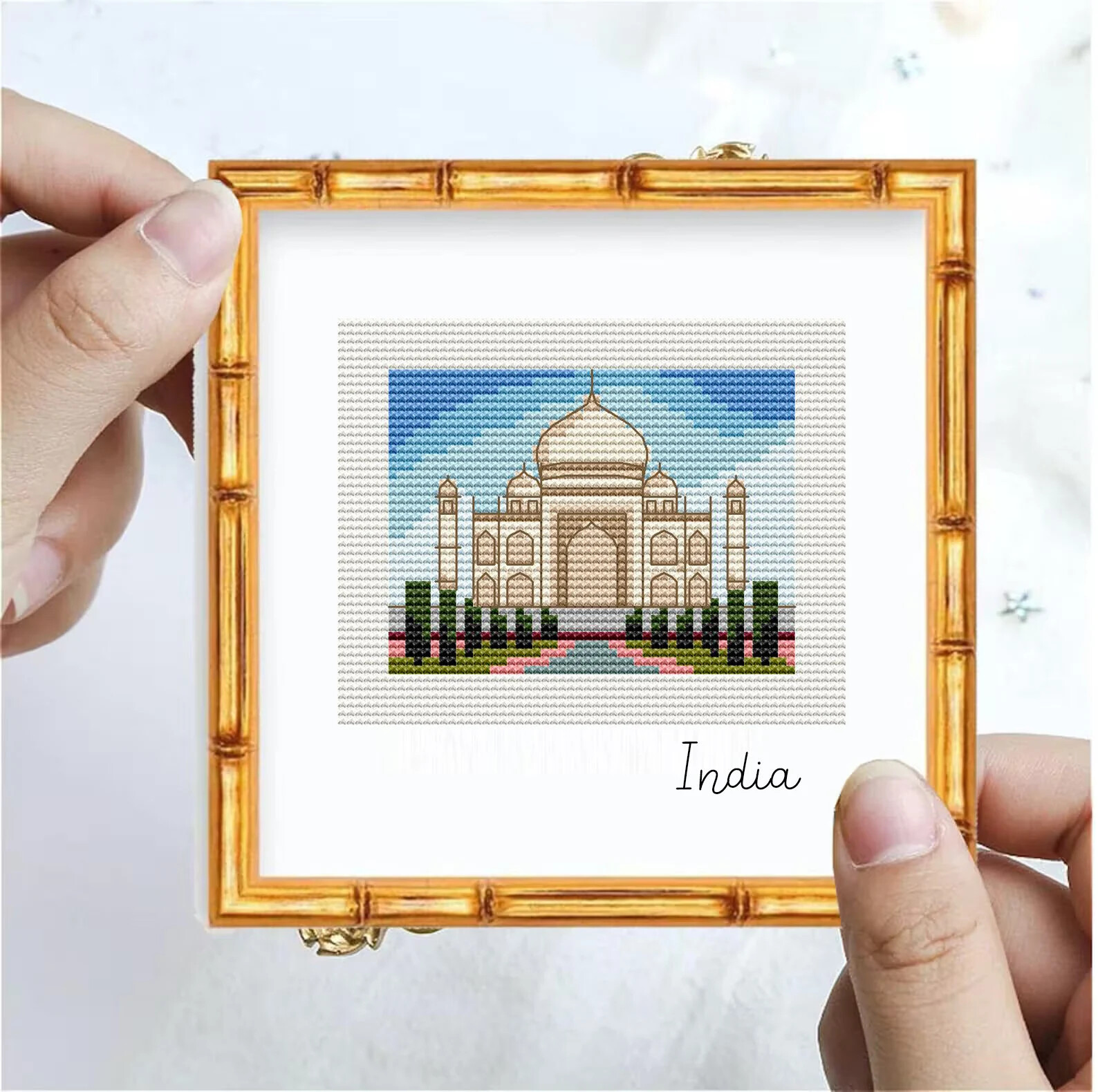 India Taj Mahal Cross Stitch Pattern