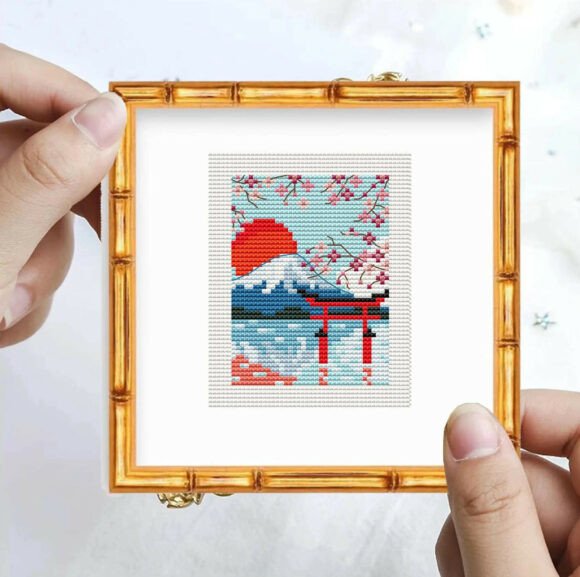 Japanese Travel Cross Stitch Pattern