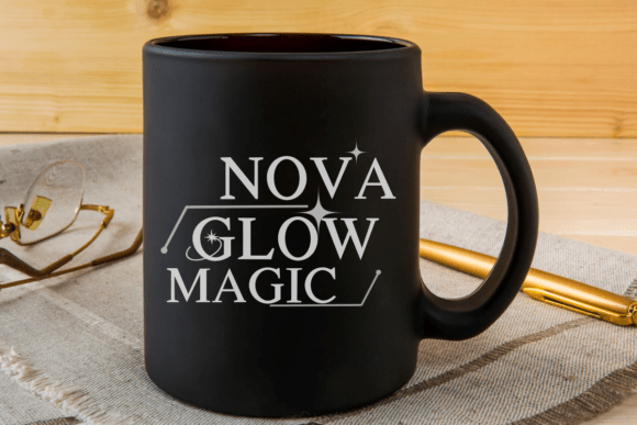 Nova Glow Magic Font PNG with transparent background - Preview 1