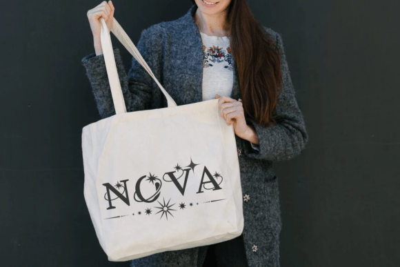 Nova Glow Magic Font PNG with transparent background - Preview 2