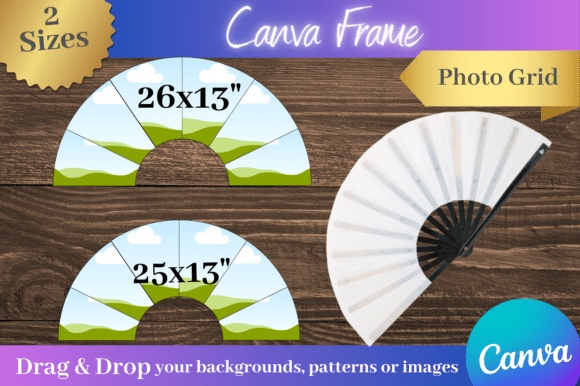Photo Collage Clack Fan Canva Template