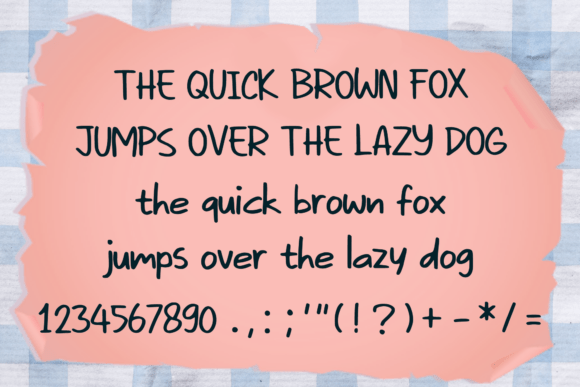 School Handwriting Font PNG with transparent background - Preview 3