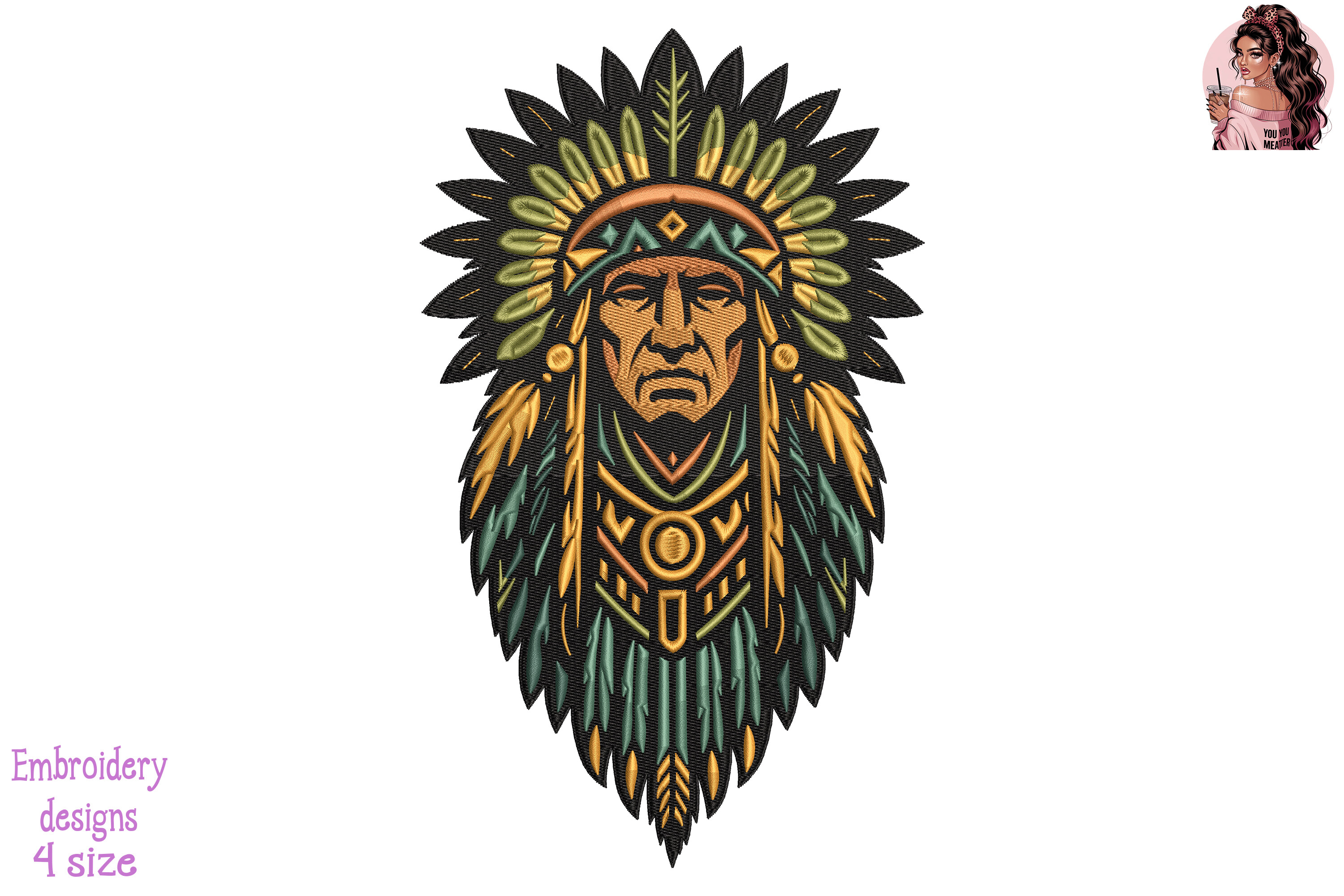 Totemic Forest Chief Embroidery