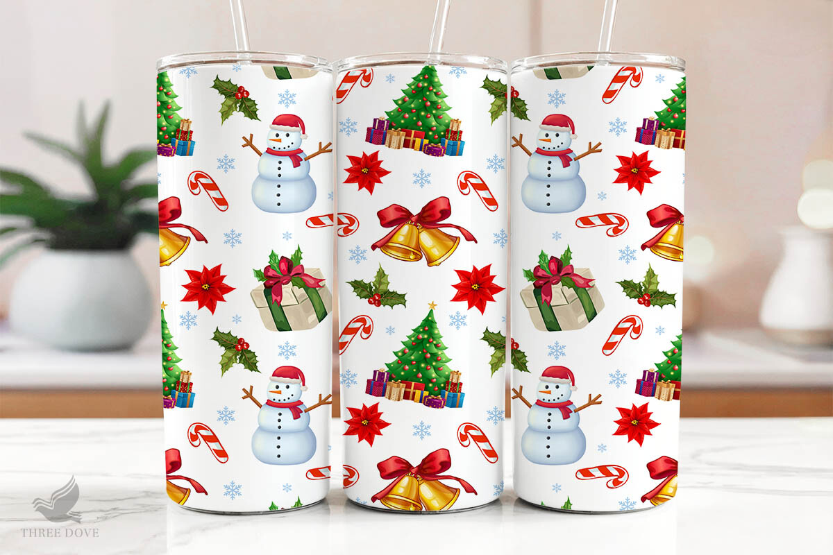 20oz Christmas Tumbler Wrap PNG 01 Graphic by Three Dove · Creative Fabrica