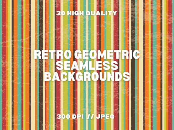 6 Retro Geometric Seamless Backgrounds