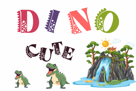 Dino Cute Font - Preview 4