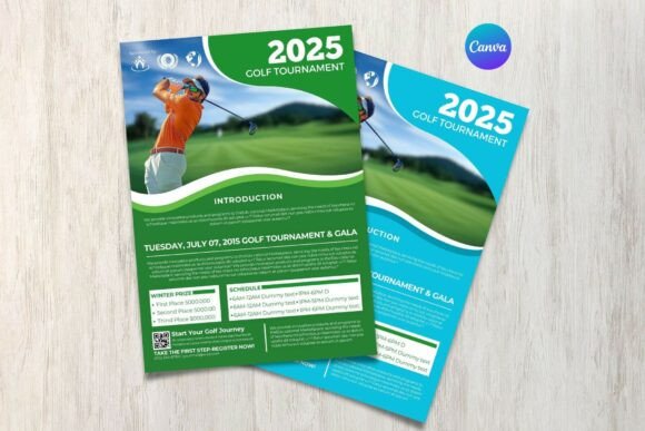 Editable Golf Tournament Invitation Flye