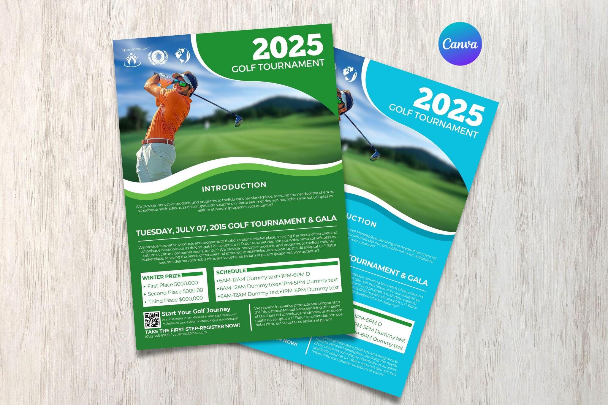Editable Golf Tournament Invitation Flye