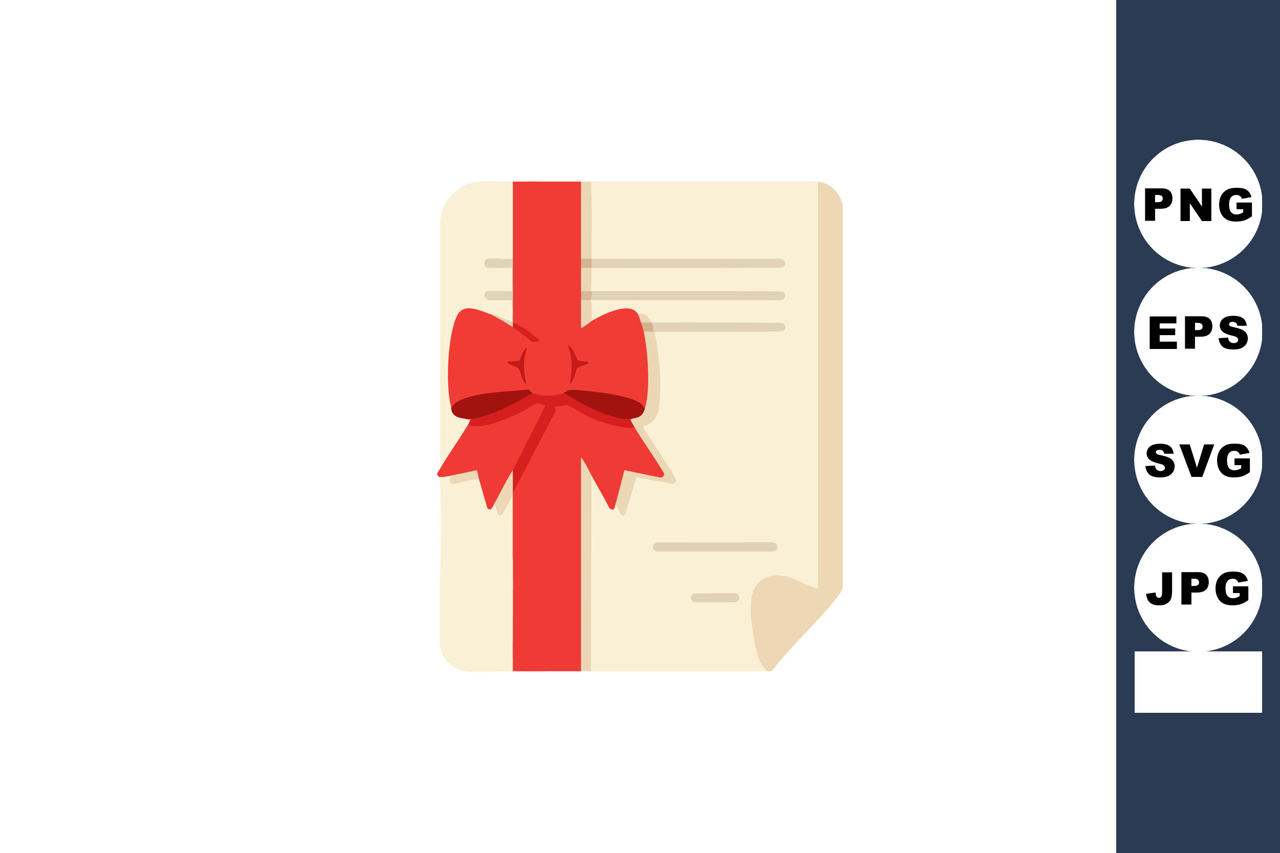 Gift Certificate with Red Ribbon and Bow