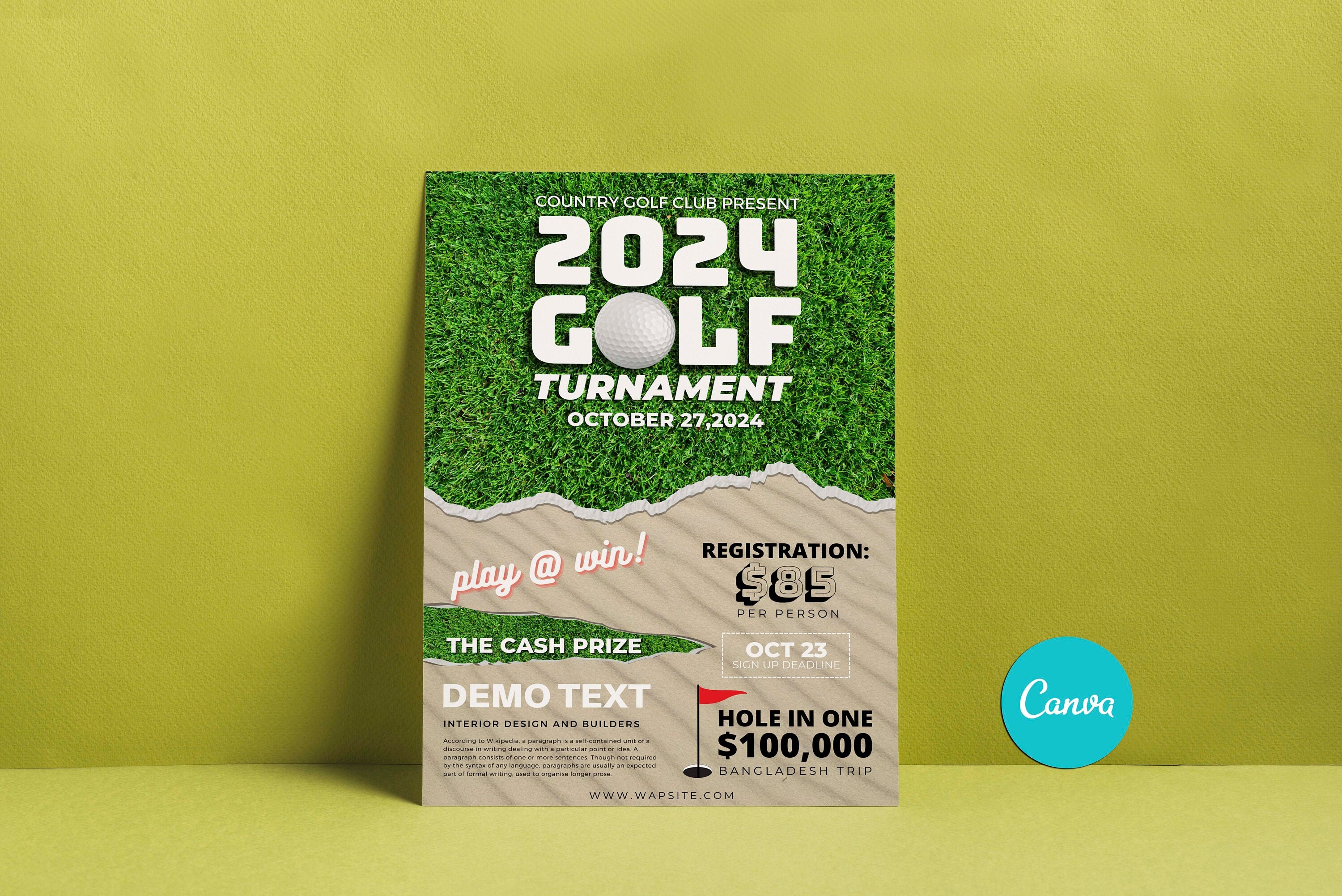 Golf Event Flyer Template