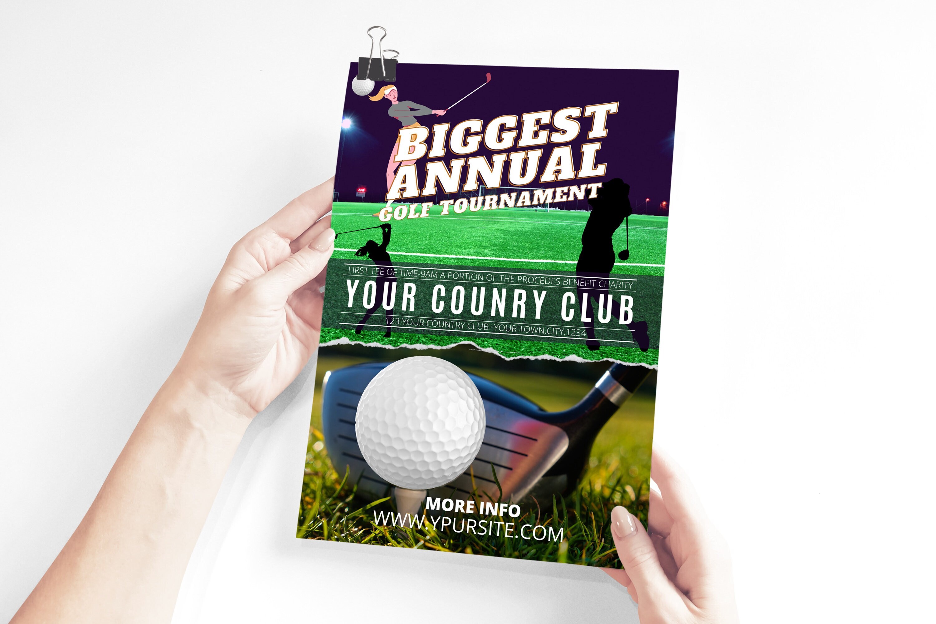 Golf Tournament Flyer Canva Template