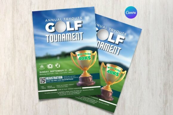 Golf Tournament Flyer Template, Golf