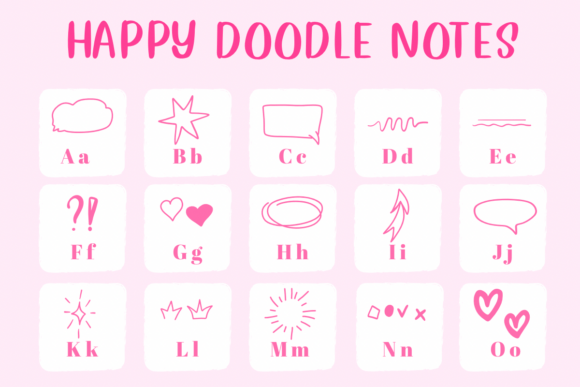 Happy Doodle Notes Font - Preview 1