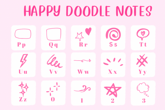 Happy Doodle Notes Font - Preview 2